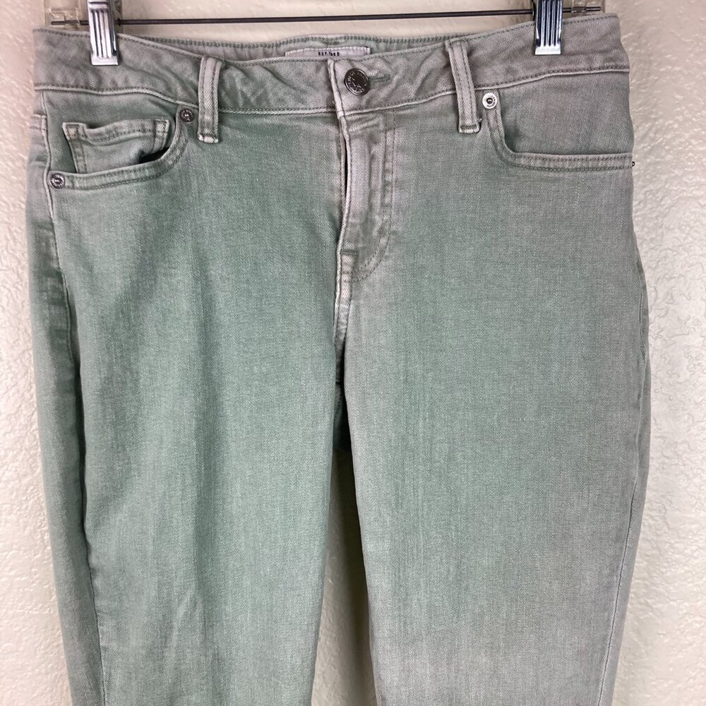 Lucky Brand Lolita Women's Crop Skinny Green Faded Stretch Jeans Sz 4 (27)